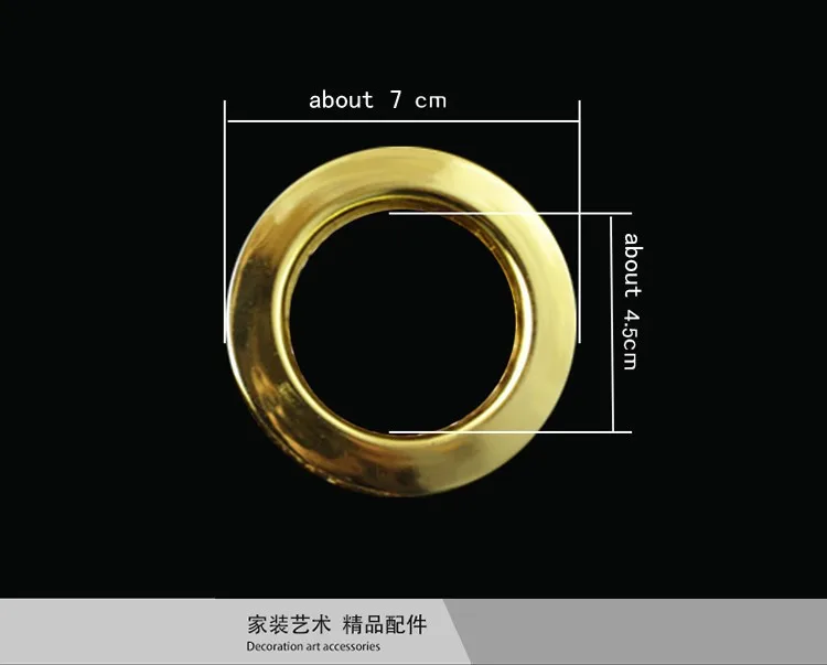 15 PS / Lot New High Quality Curtain Accessories Large Roman Ring Eyelets For Curtains 2 Colors Hole-digging Circle 6