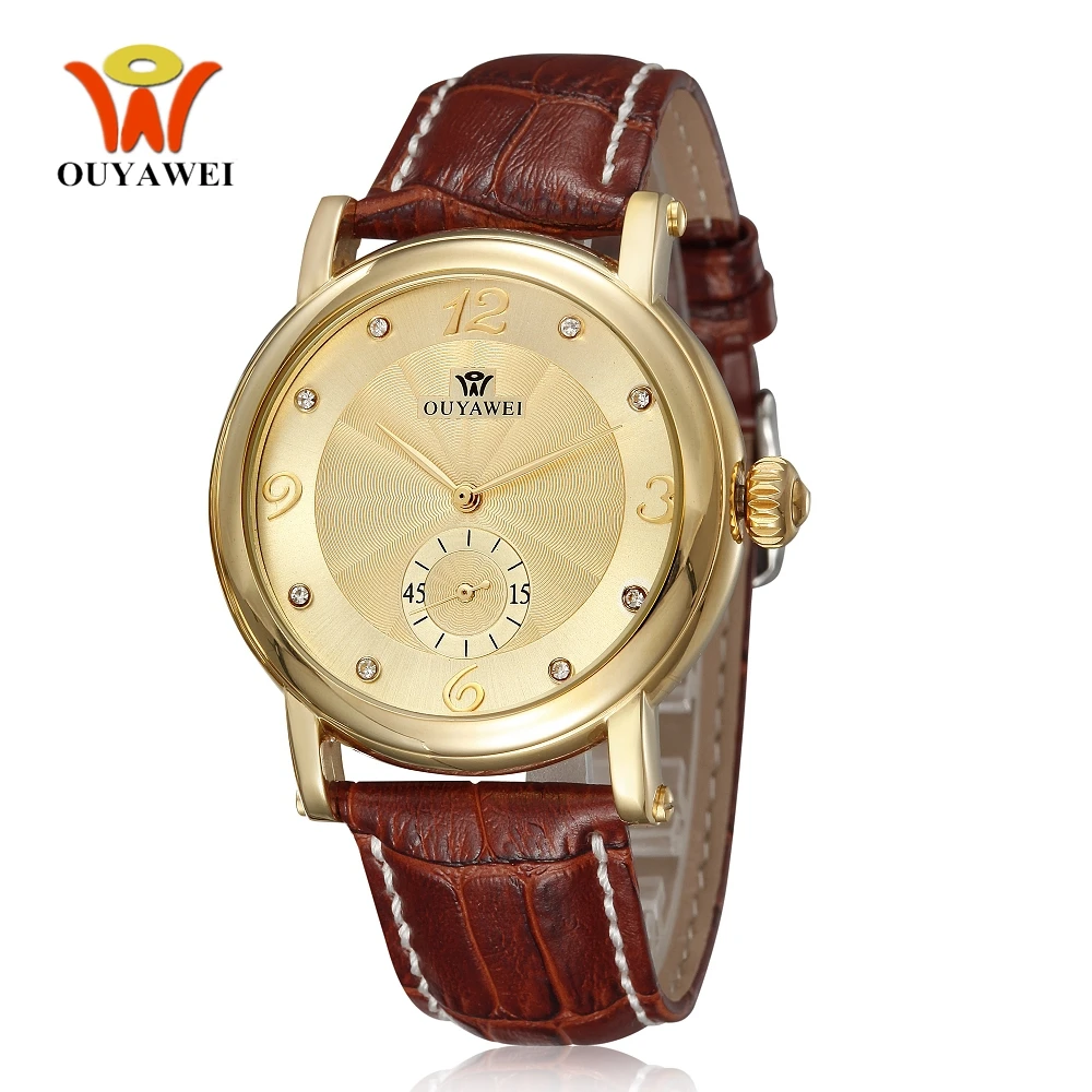 

OYW Brand Self Wind Mechanical Men Casual Wristwatch Leather Strap 30M Waterproof Luxury Gold Fashion Business Male Watch Gifts