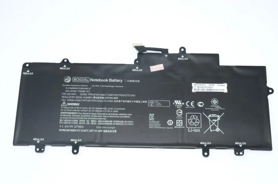  JIGU Original Laptop Battery 751895-1C1 752235-005 BO03XL HSTNN-IB6C 773836-1B1 HSTNN-IB6P 773836-1