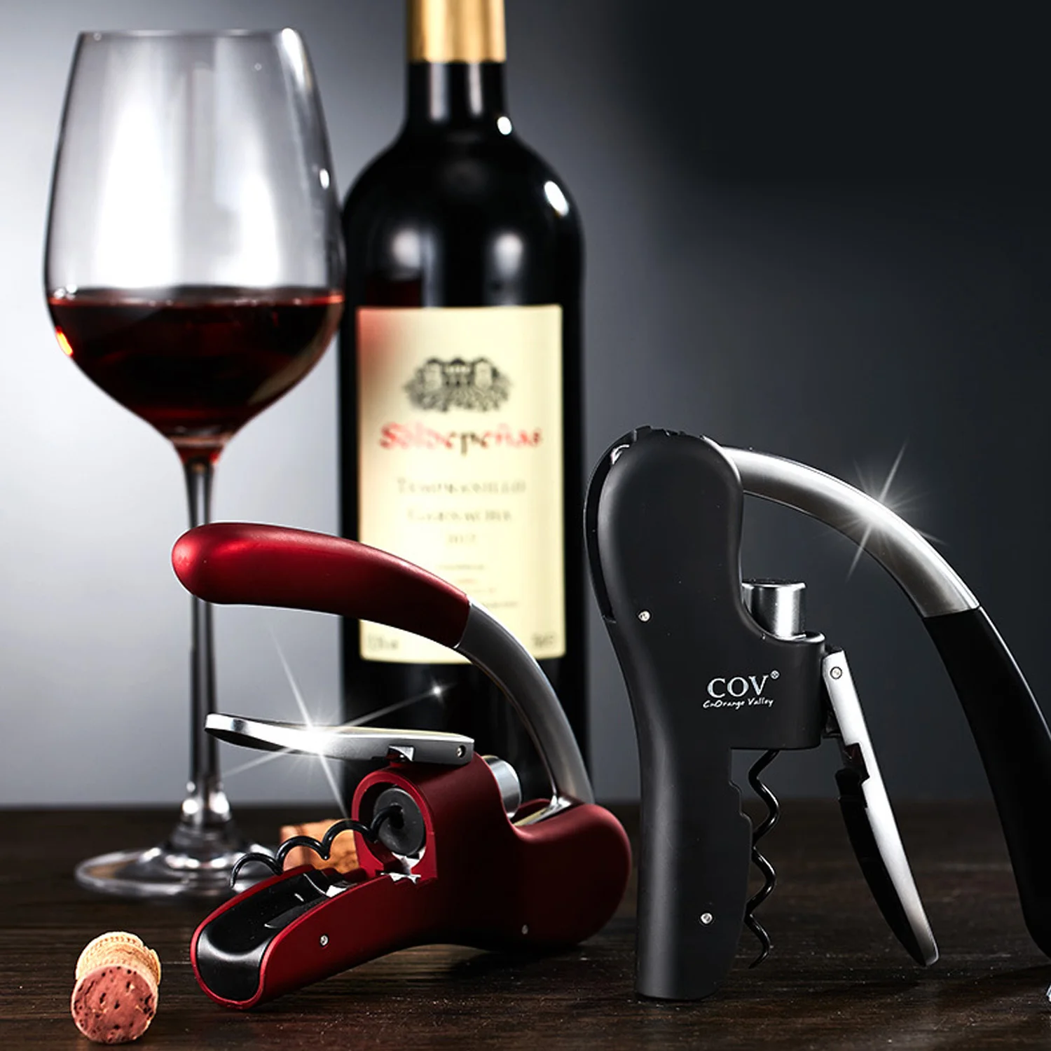 

Behogar Zinc Alloy Professional Red Wine Bottle Lever Corkscrew Opener for House Bar Hotel Restaurant Pub KTV Party