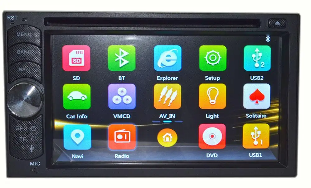 Perfect universal 2 Din 6.2" in-dash Car DVD player with GPS,Map,BT/TV/Big USB slot,audio Radio stereo,Car multimedia headunit video 1