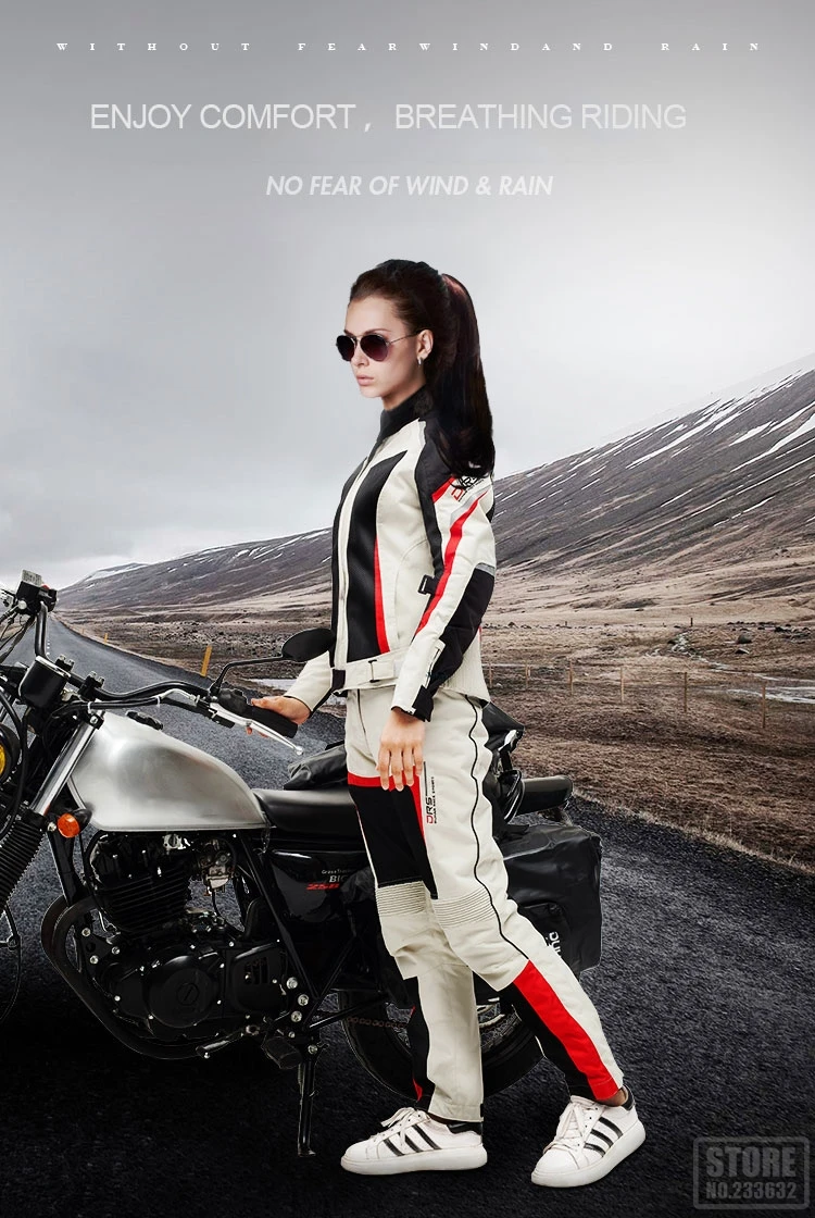 DUHAN мотоциклетная куртка, Женская дышащая летняя куртка Chaqueta, мотоциклетная куртка и штаны для гоночной езды, защитная одежда, костюм