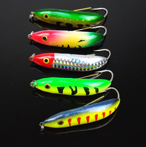 9.6g 7cm 4pcs winter fishing lures hard bait sea fishing tackle fishery feeder swivel rubbler jig wobbler lure ice fishing