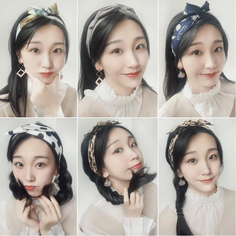 

2019 New Women Cute Headbands Free Cross Knot Elastic Hairbands Bandanas Girls Hair Bands Hair Accessories For Women