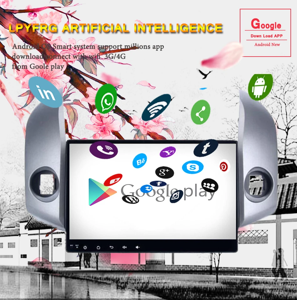 Perfect 2 din Support 3/4G Octa Core RAM 4GB Android 9.0 Car Audio Navigation GPS Player for Toyota RAV4 RAV 4 2006-2012 Tape Recorder 4