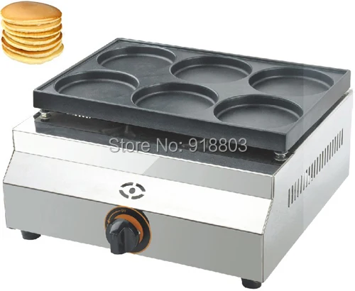 

LPG Gas 6pcs Commercial Use Non-stick Electric 11cm Pancake Maker Machine Baker
