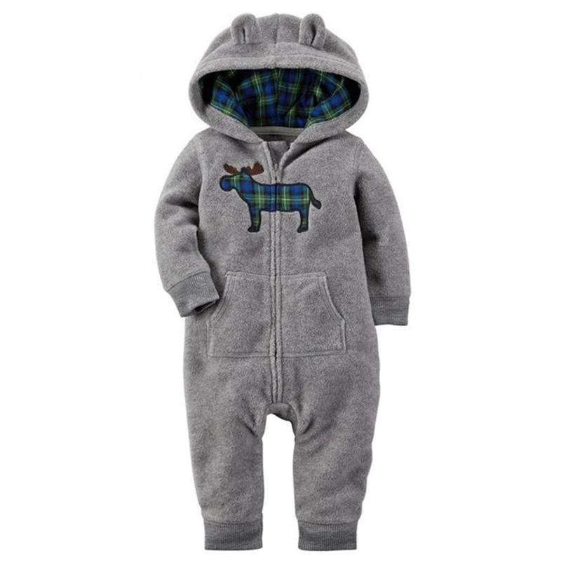 Otoño e Invierno bebé recién nacido ropa de bebé polar mono niños mameluco con capucha oso azul gris bebé Bebe Menino Macacao Otoño e Invierno bebé recién nacido ropa de bebé polar mono niños mameluco con capucha oso azul gris bebé Bebe Menino Macacao