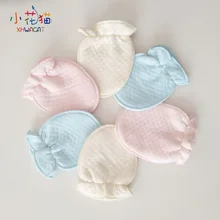 Зимние перчатки для новорожденных, хлопковые, зимние, унисекс, мягкие, для маленьких мальчиков, варежки для девочек, против царапин, перчатки для новорожденных