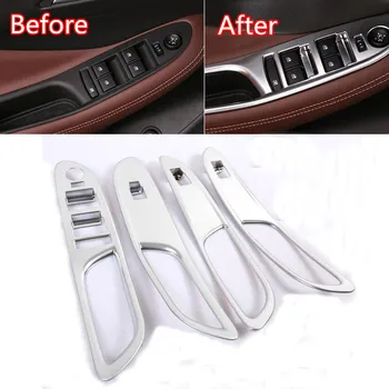 

Car Door Armrest Window Lift Switch Panel Decoration Frame Trim Stickers For Buick Encore 2014-2019 LHD ABS Car Accessories