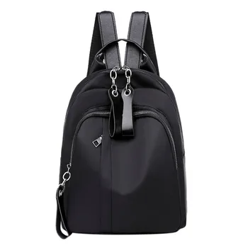 

Large Capacity Fashion Women's Outdoor Simple Oxford Cloth Zipper Solid Color Backpack Travel Bag For Daily Casual Wearing