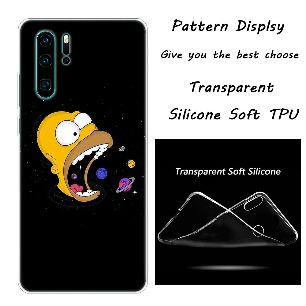 Homer Simpson Мягкий силиконовый чехол для телефона huawei P30 P20 Pro P10 P9 P8 Lite P Smart Z Plus NOVA 3 3i Модный чехол - Цвет: 013