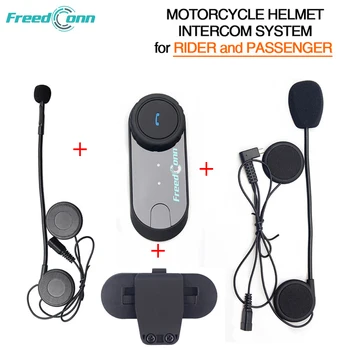 

Freedconn T-COM02S Motorcycle Helmet Interphone Bluetooth Helmet Headset for Rider and Passenger Pillion Intercom System
