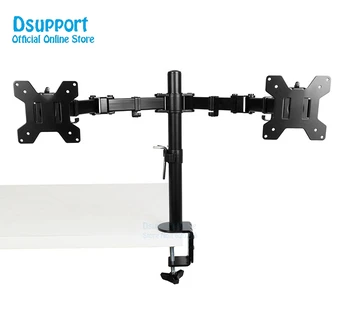 

MS02 Desktop Clamping Full Motion 360 Degree Dual Monitor Holder 10"-27"LCD LED Monitor Mount Arm Loading 9.9kgs Each Head