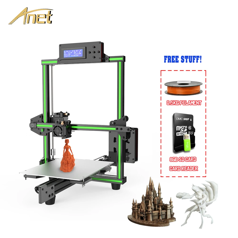 Обновление Anet E2 FDM 3d Принтер Комплект легкая сборка Delta принтер Prusa i3 DIY комплект