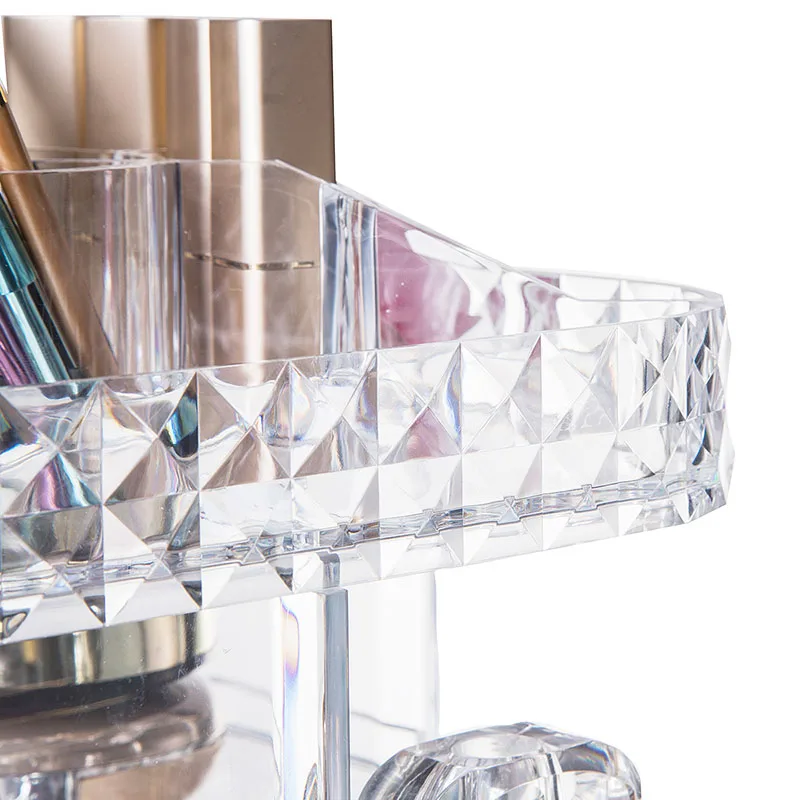 Rotatable Acrylic Cosmetic Storage Box Lipstick Display Stand Multilayer Nail Polish Rack Holder Women Makeup Organizer Case9