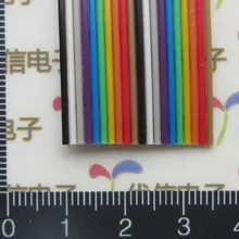20 Способ Плоский Цвет Радуга ленточный кабель провод 20P 1,27 мм шаг(10 м