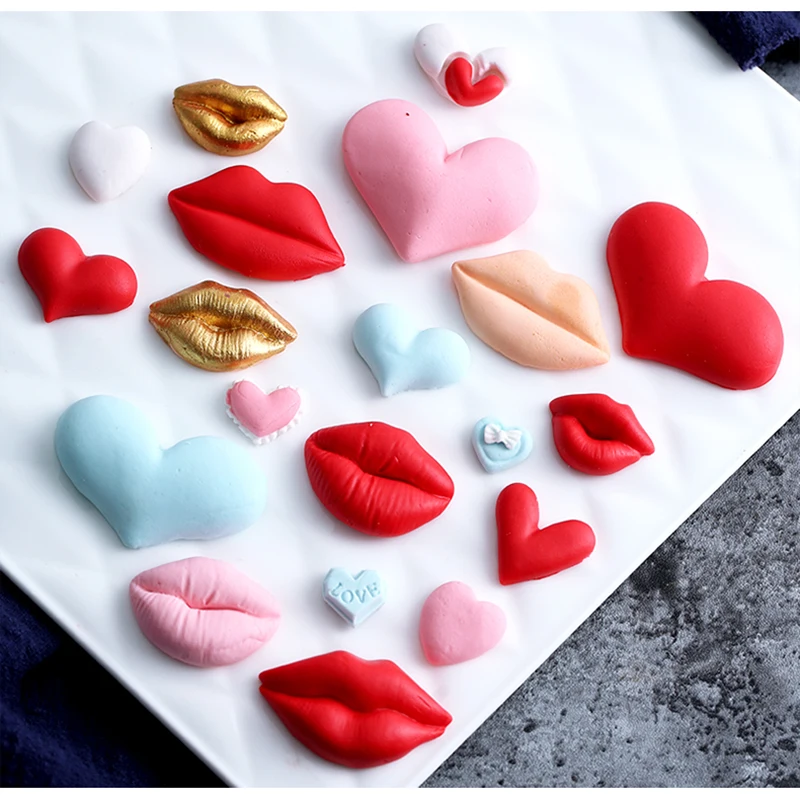 

Silicone Molds Sexy lips shape chocolate fondant cake decorating tools Ice cream Gumpaste Molds Sugarcraft Kitchen Gadgets