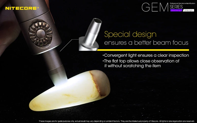 Nitecore GEM SERIES Professional Gemstone Identification Flashlight with Ultraviolet Light  White Light (16)