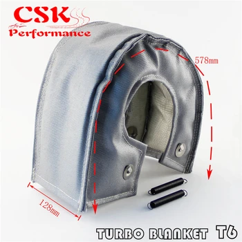 

T6 Turbo Blanket Turbine Heat Shield Cover T 6 Turbocharger Wrap High Temp gray