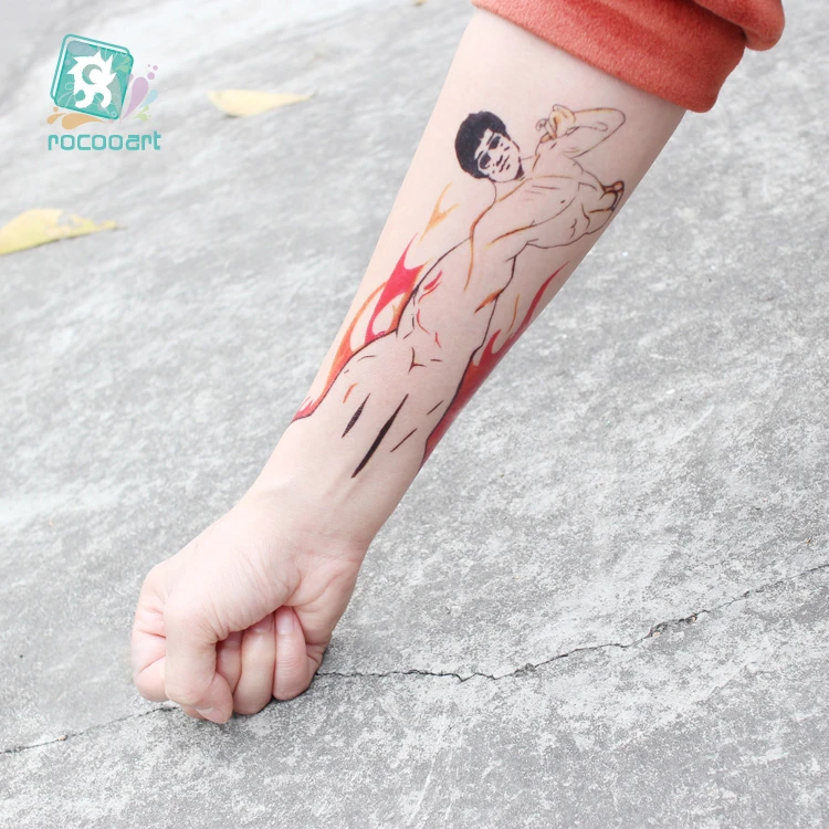 Rocooart Chinese Kungfu Tattoo Sticker Fist Fake Tattoo Body Art Waterproof Temporary Taty Arabic Tatouage English Words Tatuaje Temporary Tattoos Aliexpress