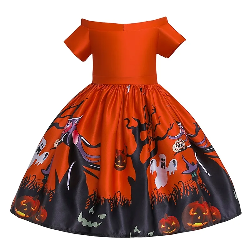 

2019 Lace One shoulder Christmas Halloween Formal Evening Wedding Gown Tutu Princess Dress Children Clothing Kids Party For Girl