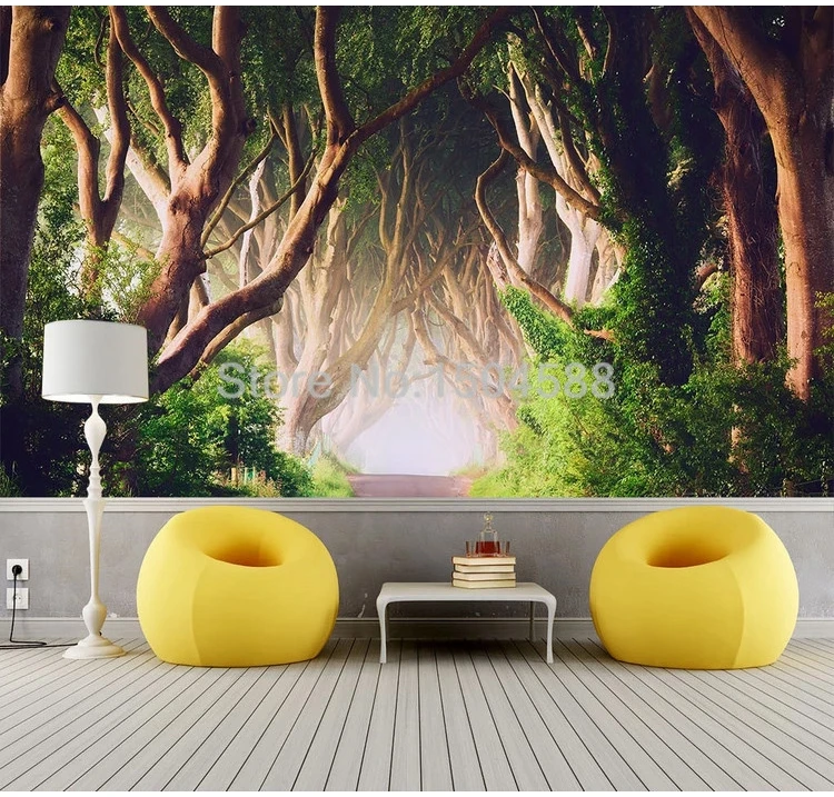 papel de parede foto paisagem da sala de decoração clássica para papel de parede