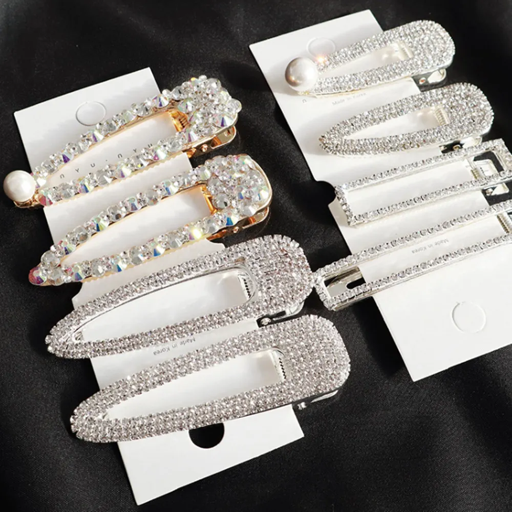 

1pc Boutique Fashion Crystal Hair Clip Snap Barrette Hairpin Bobby Pin Hair Accessories Snap for Women Girls Hair Clip Ornaments