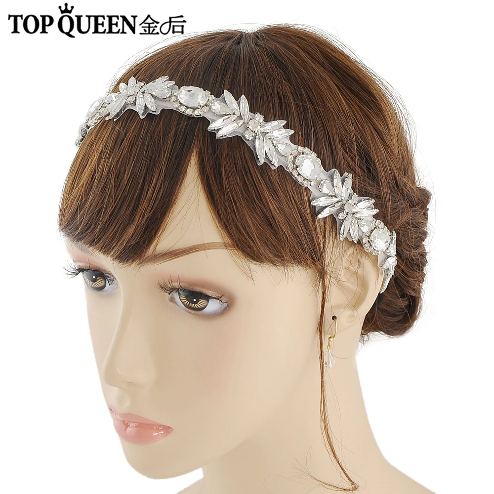 

TOPQUEEN H292 Hot Fashion Bridal Wedding Headband Pure rhinestone Flowers Hairband Bride High Quality Elegant Hair Accessories
