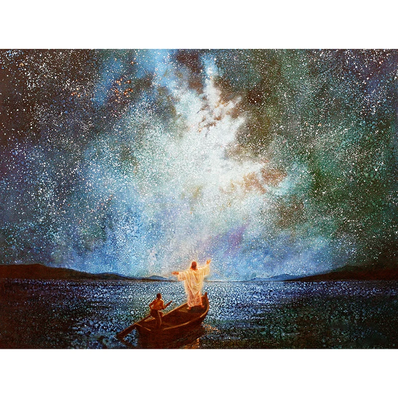 5D DIY Diamond Painting Cross Stitch Full Square/Round Drill &quotJesus under the stars&quot 3D Embroidery Mosaic Rhinestone | Дом и сад