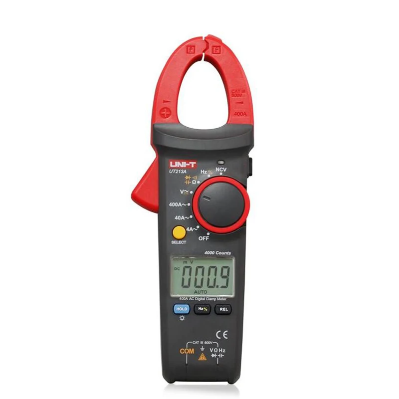 

UNI-T UT213A UT213B UT213C 400A AC DC Digital Clamp Meter Voltage Resistance Capacitance Multimeter Auto Range multimetro Dio
