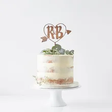 Индивидуальные инициалы Свадебные украшения акриловые серебряные блестки персонализированные ваши названия свадебный торт Топпер