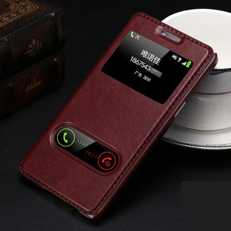 

View Window Flip Leather Cases For Samsung Galaxy A3 A5 A7 2015 2016 A300 A310 A320 A500 A510 A700 Case Cover
