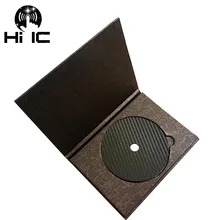 1 sztuk taśma CD z włókna węglowego płyta mata baza Tuning pad HiFi Audio gramofon maszyna Anti-shock amortyzator absorpcji drgań tanie tanio Olive Leaf Stojak CD Tape Disc Mat Pad 4K Carbon Fiber