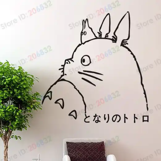 漫画ジブリステッカーとなりのトトロ壁ステッカージブリ壁の装飾宮崎駿のアニメーションウォールステッカー Wall Sticker Stickers Wall Stickersstickers Stickers Aliexpress