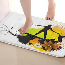 Коврик для ванной комнаты в стиле серфинга, Забавный Противоскользящий коврик для ванной, аксессуары для душевой занавески, соответствующие вашей душевой занавеске