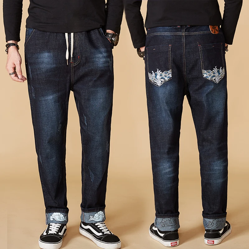 2018 New Mens Slim Soft Denim Stretch Jeans Pants Dress Elastic Trouser