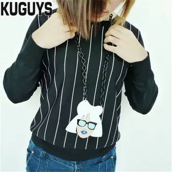 

KUGUYS Jewelry Sets for Womens Acrylic Large LADY GAGA Earrings Pendant Necklaces Girl's Gift HipHop Sweater Chain Long