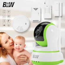Security Camera CCTV IP Camera + Door Sensor/Infrared Motion Sensor/Smoke Detector/Gas Detector Alarm Systems Wifi Camera BW13GR