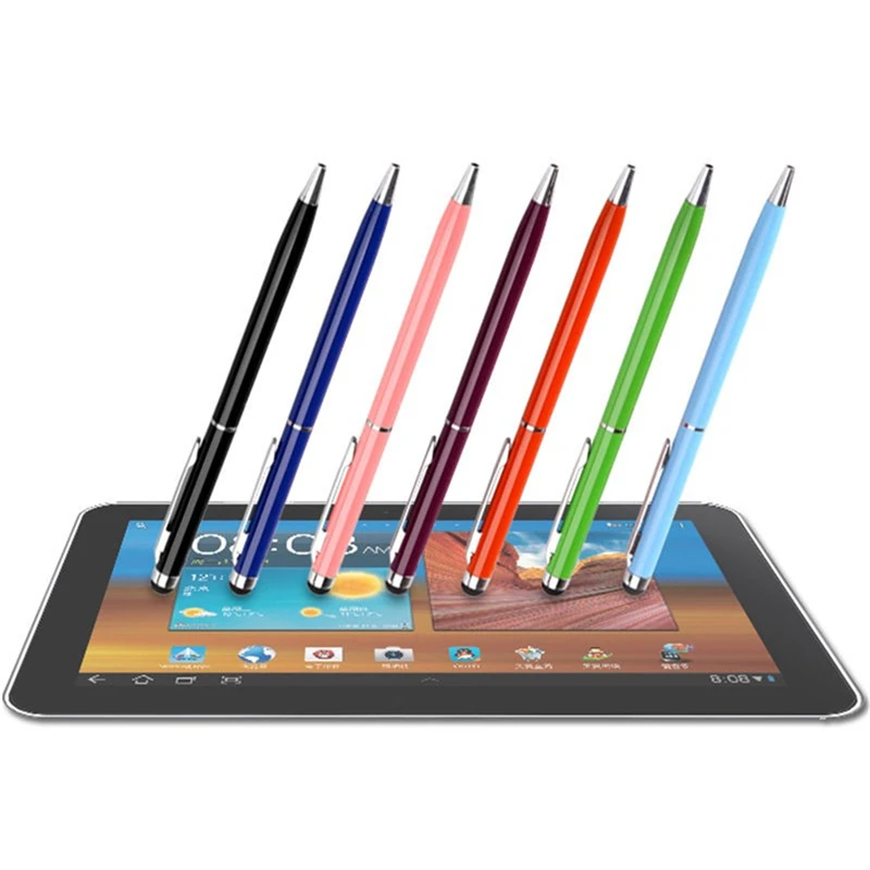 JINHF мини металлическая емкостная сенсорная ручка стилус экран для телефона планшета ноутбука Встроенная шариковая ручка 2 в 1 для iphone samsung