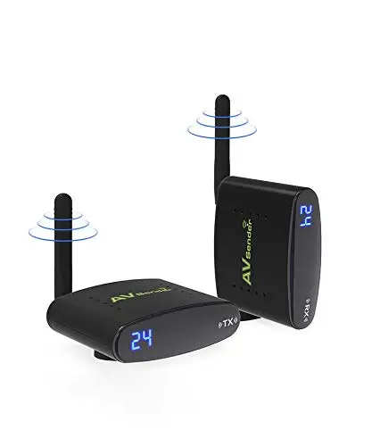 

PAKITE PAT-635 5.8 GHz 24 Channels SD Wireless AV Sender Audio Video Transmitter & Receiver Stream from CCTV VCR DVD Player STB