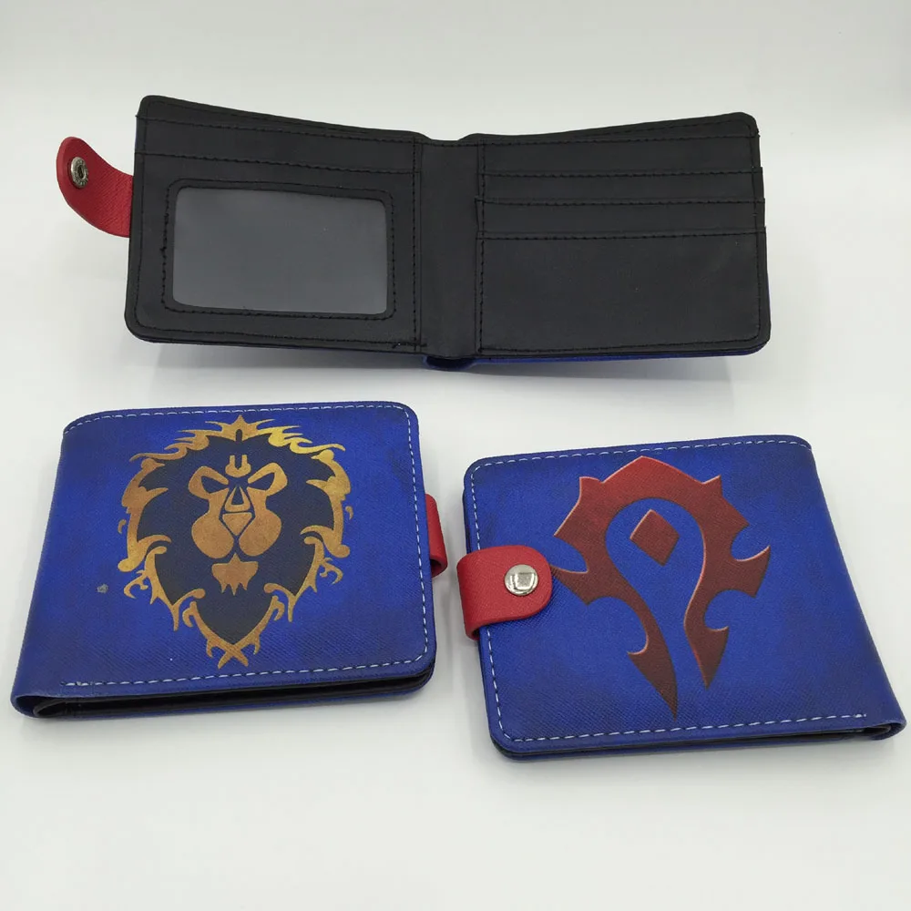 

The Badge of Horde & Alliance of WOW Synthetic Leather Exquisite Button Wallet/Purse
