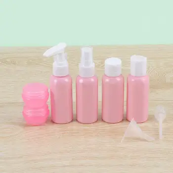 

6pcs/set Portable Cosmetic Shampoo Lotion Refillable Bottle Set Plastic Travel Spray Refillable Bottles