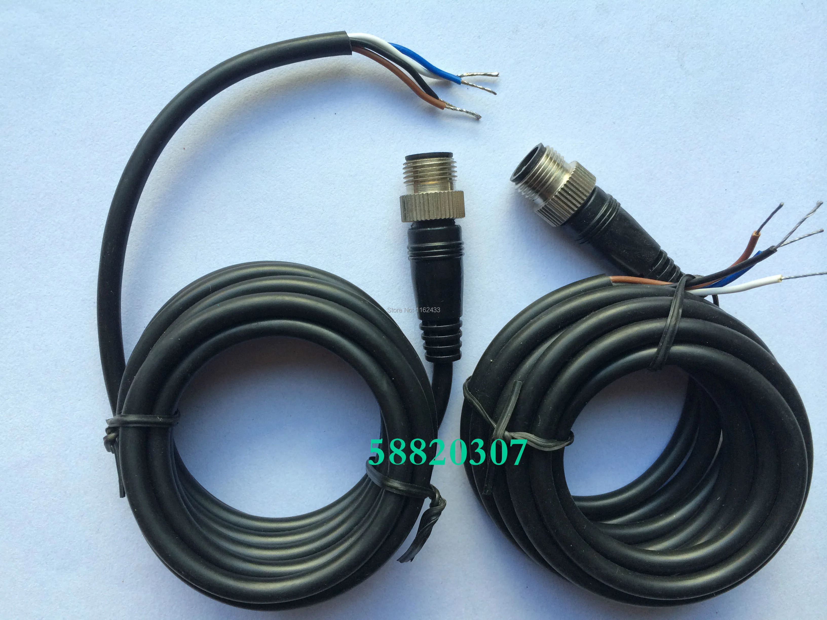 FSC12 MS 4 M12 2m PVC cable sensor connector 4 pins straight male head