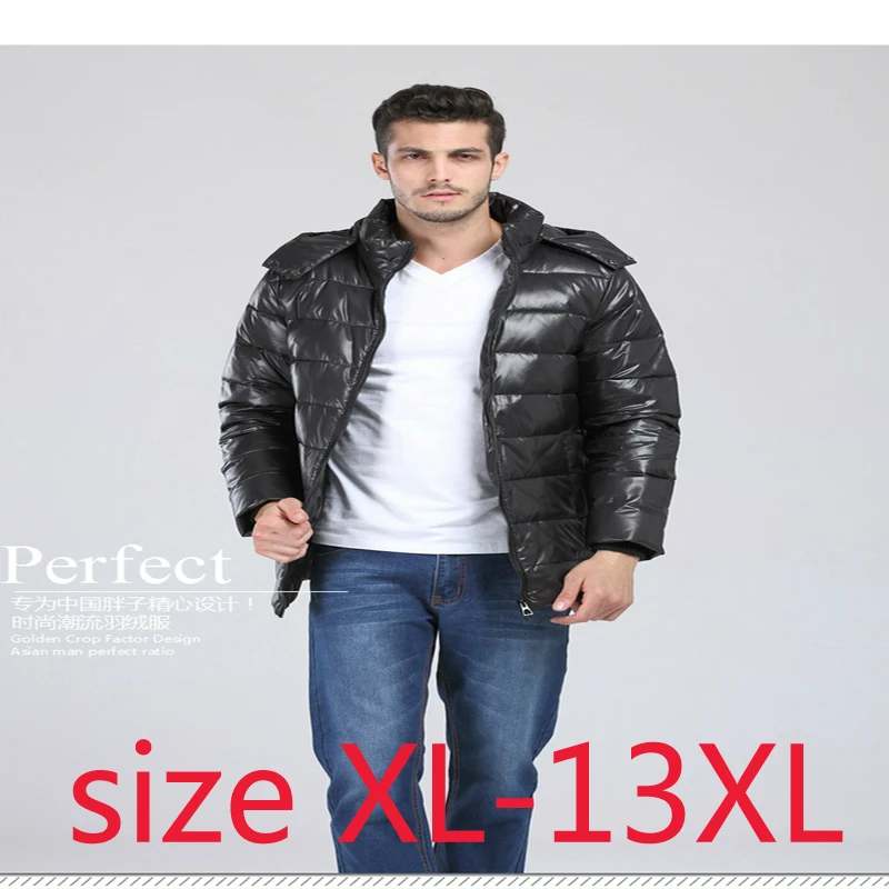 warm winter men's 160 cm bust large thickening obese warm jacket down ...