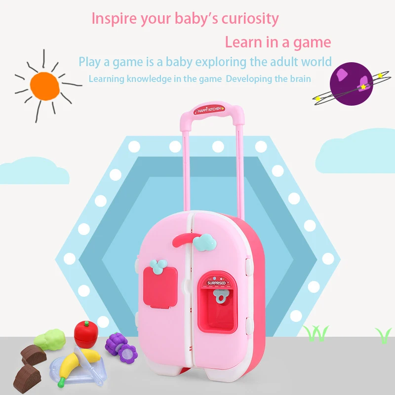  Baby Shining Baby Toys Children's Kitchen Toy Set Simulation Refrigerator Kitchenware Girl Mini Pla - 4000028515480
