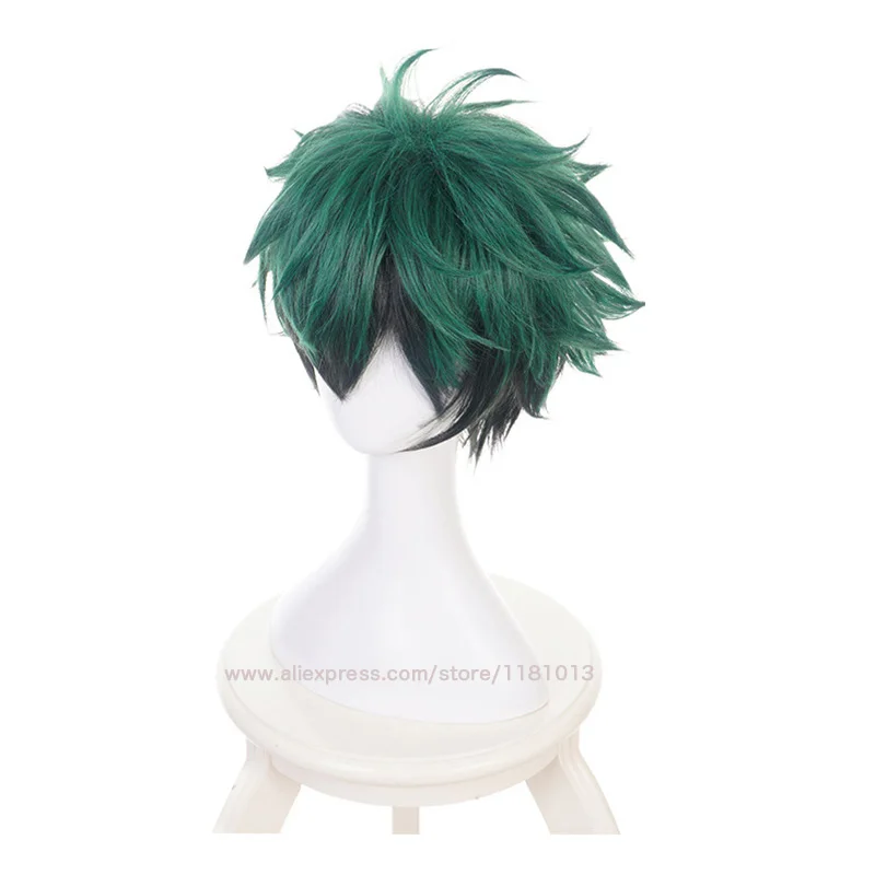 Boku no Hiro Akademia Izuku Midoriya короткий парик мой герой Академия Deku зеленый и черный