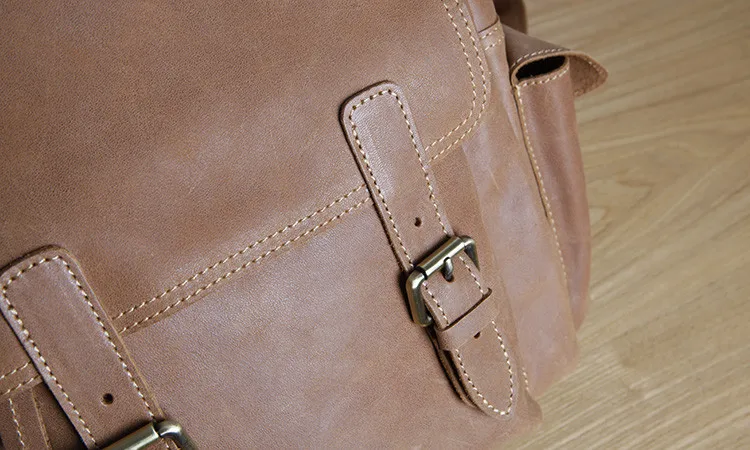 LAN мужской рюкзак из натуральной кожи, Модный повседневный рюкзак из натуральной кожи, Мужская художественная дорожная сумка, Качественная мужская сумка