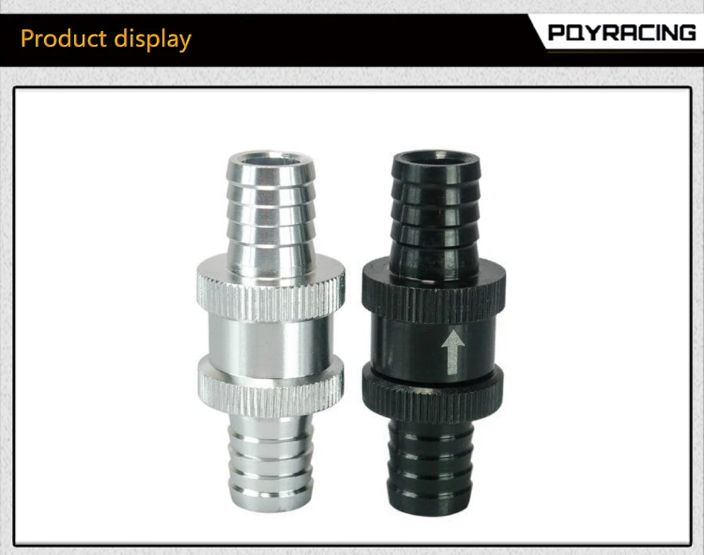 PQY-1/" 12 мм безвозвратный односторонний топливный обратный клапан алюминиевый сплав бензин дизель PQY-FCV12