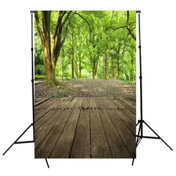 3x5FT Виниловый фон для фотосъемки стены Фотофон с изображением деревянного пола фон зеленый