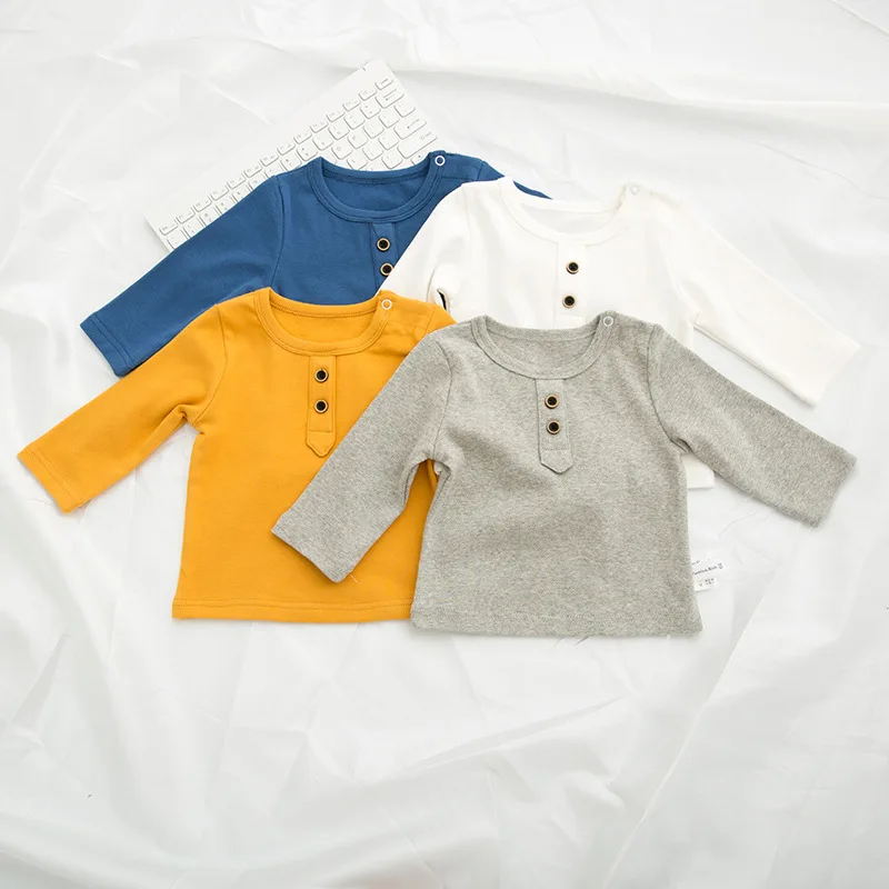 Children's Spring Autumn Clothing Pullover Basic Top 0 2 Age Baby Boy